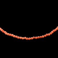 31.61 Ct. Coral Multi Stone Necklace, 18K Yellow Gold Image