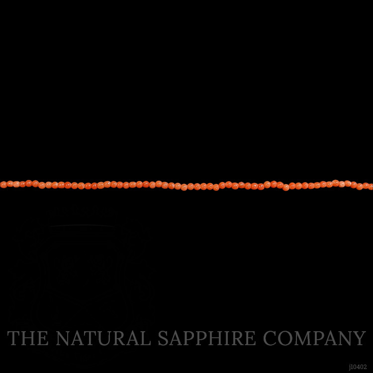 31.61 Ct. Coral Multi Stone Necklace, 18K Yellow Gold