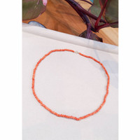 31.61 Ct. Coral Multi Stone Necklace, 18K Yellow Gold Life Style