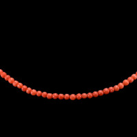 36.93 Ct. Coral Multi Stone Necklace, 18K Yellow Gold Image