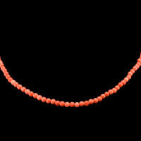 37.80 Ct. Coral Multi Stone Necklace, 18K Yellow Gold Video