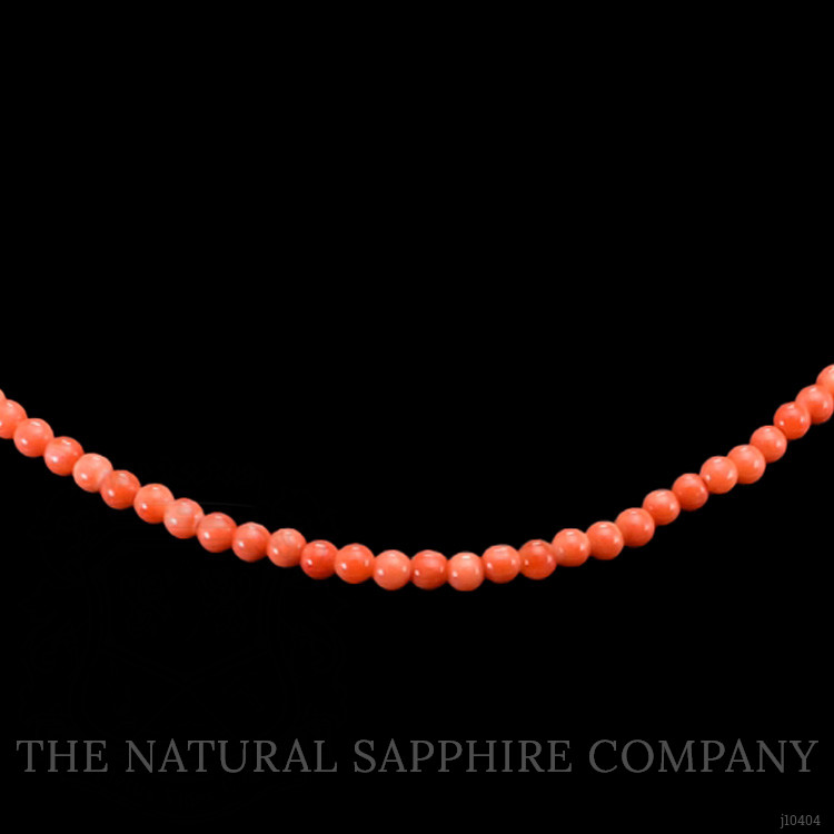 37.80 Ct. Coral Multi Stone Necklace, 18K Yellow Gold