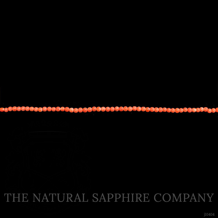 37.80 Ct. Coral Multi Stone Necklace, 18K Yellow Gold