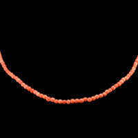 26.14 Ct. Coral Antique Style Necklace, 18K Yellow Gold Video