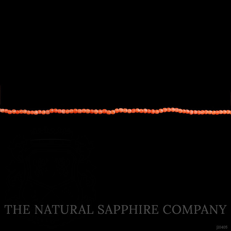 26.14 Ct. Coral Antique Style Necklace, 18K Yellow Gold