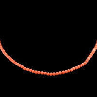 33.33 Ct. Coral Multi Stone Necklace, 18K Yellow Gold Video