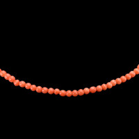 33.33 Ct. Coral Multi Stone Necklace, 18K Yellow Gold Image
