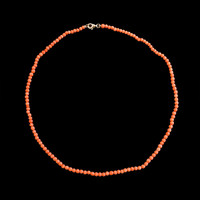 33.33 Ct. Coral Multi Stone Necklace, 18K Yellow Gold Image