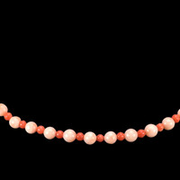 36.02 Ct. Coral Coral Multi Stone Necklace, 18K Yellow Gold Image