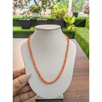 25.00 Ct. Coral Multi Stone Necklace, 18K White Gold Life Style