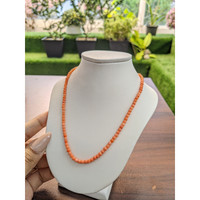 25.00 Ct. Coral Multi Stone Necklace, 18K White Gold Life Style