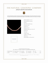 47.21 Ct. Salmon (Orange) Coral Multi Stone Necklace, 18K White Gold Scan Report