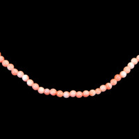 47.21 Ct. Coral Multi Stone Necklace, 18K White Gold Image