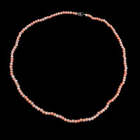 47.21 Ct. Coral Multi Stone Necklace, 18K White Gold Image