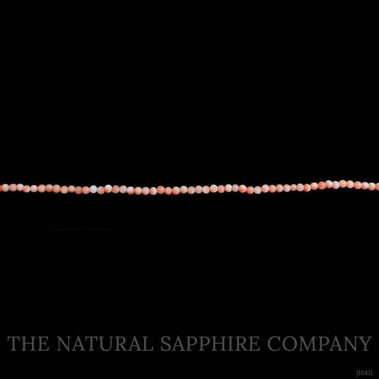 47.21 Ct. Coral Multi Stone Necklace, 18K White Gold