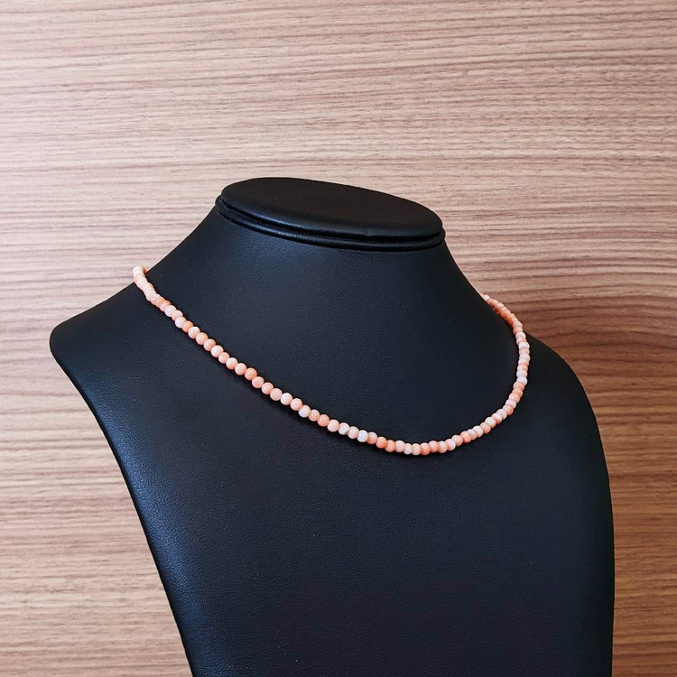 47.21 Ct. Coral Multi Stone Necklace, 18K White Gold