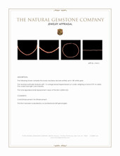 39.14 Ct. Orange Coral Multi Stone Necklace, 18K White Gold Appraisal