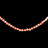 39.14 Ct. Coral Multi Stone Necklace, 18K White Gold Image