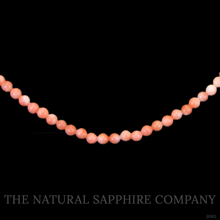 39.14 Ct. Coral Multi Stone Necklace, 18K White Gold