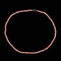 39.14 Ct. Coral Multi Stone Necklace, 18K White Gold Image