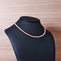 39.14 Ct. Coral Multi Stone Necklace, 18K White Gold Life Style