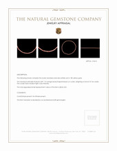 37.26 Ct. Coral Multi Stone Necklace, 18K Yellow Gold Appraisal