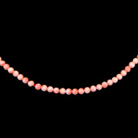 37.26 Ct. Coral Multi Stone Necklace, 18K Yellow Gold Image