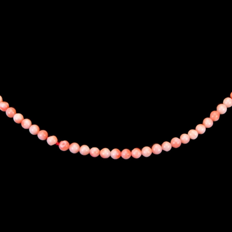 37.26 Ct. Coral Multi Stone Necklace, 18K Yellow Gold