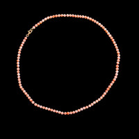 37.26 Ct. Coral Multi Stone Necklace, 18K Yellow Gold Image