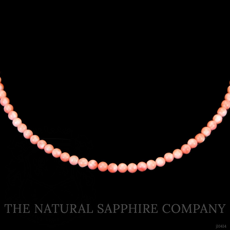 50.18 Ct. Coral Multi Stone Necklace, 18K Yellow Gold