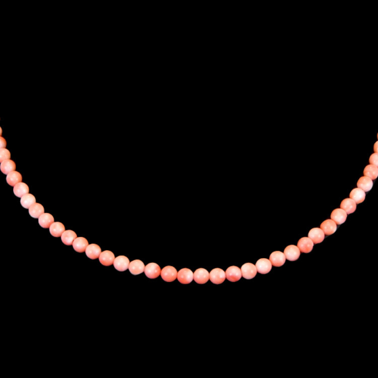50.18 Ct. Coral Multi Stone Necklace, 18K Yellow Gold