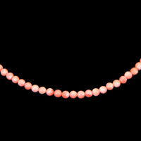 50.18 Ct. Coral Multi Stone Necklace, 18K Yellow Gold Image