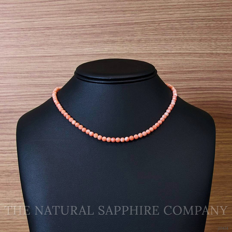 50.18 Ct. Coral Multi Stone Necklace, 18K Yellow Gold