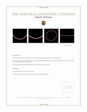 41.47 Ct. Coral Multi Stone Necklace, 18K Yellow Gold Appraisal