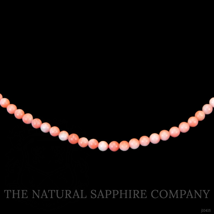 41.47 Ct. Coral Multi Stone Necklace, 18K Yellow Gold