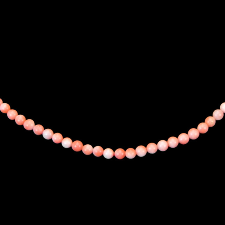 41.47 Ct. Coral Multi Stone Necklace, 18K Yellow Gold