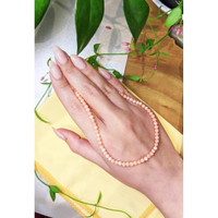 41.47 Ct. Coral Multi Stone Necklace, 18K Yellow Gold Life Style