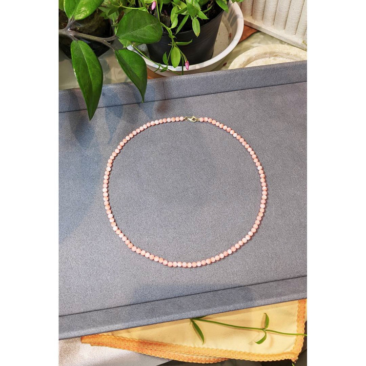 41.47 Ct. Coral Multi Stone Necklace, 18K Yellow Gold