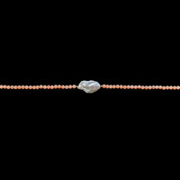 30.71 Ct. Pearl Coral Multi Stone Necklace, 18K Yellow Gold Image