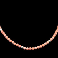 50.83 Ct. Coral Multi Stone Necklace, 18K Yellow Gold Video