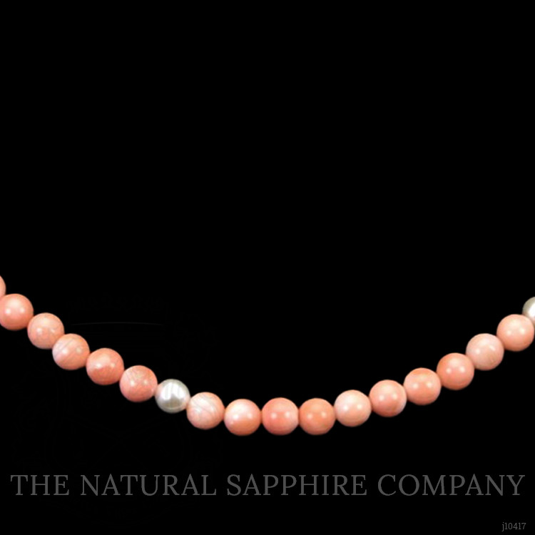 50.83 Ct. Coral Multi Stone Necklace, 18K Yellow Gold