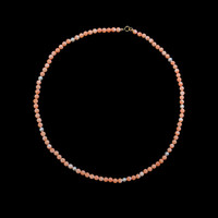 50.83 Ct. Coral Multi Stone Necklace, 18K Yellow Gold Image