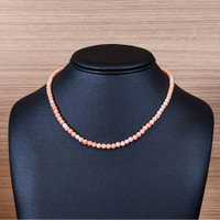 50.83 Ct. Coral Multi Stone Necklace, 18K Yellow Gold Life Style
