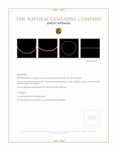 19.25 Ct. Coral Multi Stone Necklace, 18K White Gold Appraisal