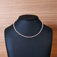 19.25 Ct. Coral Multi Stone Necklace, 18K White Gold Life Style