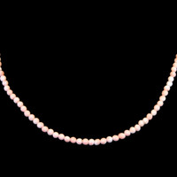 43.97 Ct. Coral Antique Style Necklace, 18K White Gold Video