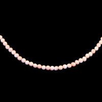 43.97 Ct. Coral Antique Style Necklace, 18K White Gold Image