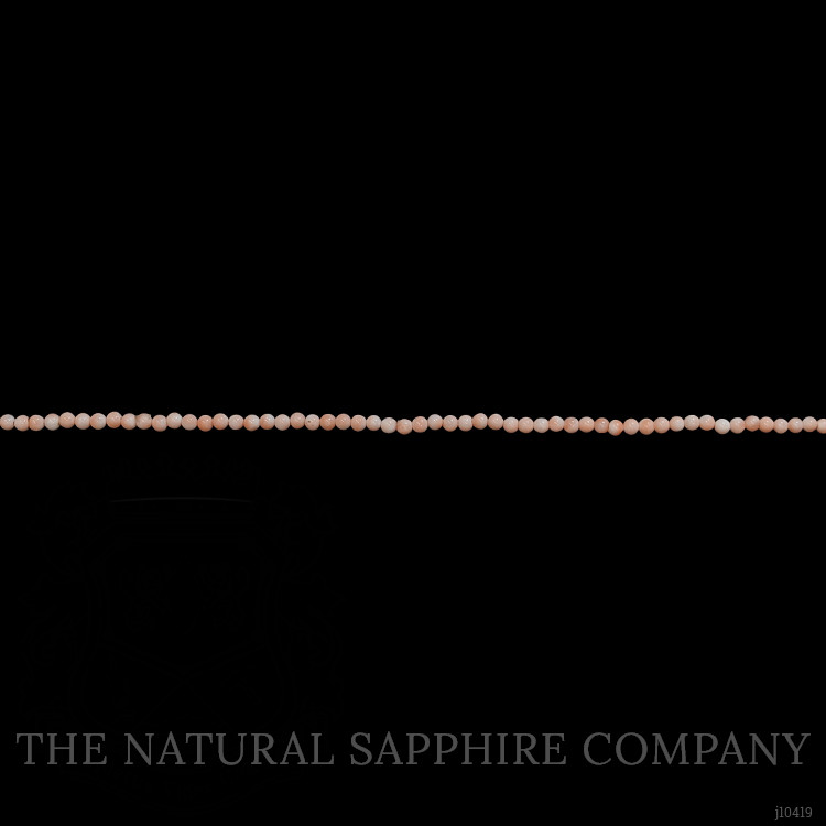 43.97 Ct. Coral Antique Style Necklace, 18K White Gold