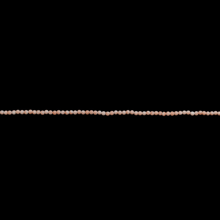 43.97 Ct. Coral Antique Style Necklace, 18K White Gold