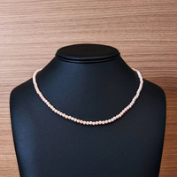 43.97 Ct. Coral Antique Style Necklace, 18K White Gold Life Style